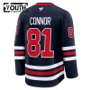 Lapsille NHL Winnipeg Jets Pelipaita Fanatics Premium Kyle Connor 2024-25 Kolmas Musta